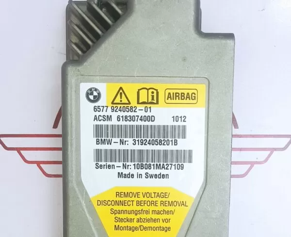 BMW 5 Series F10 F11 2010 - 2016 Airbag Control Module 6577 9240582 01 - Image 4
