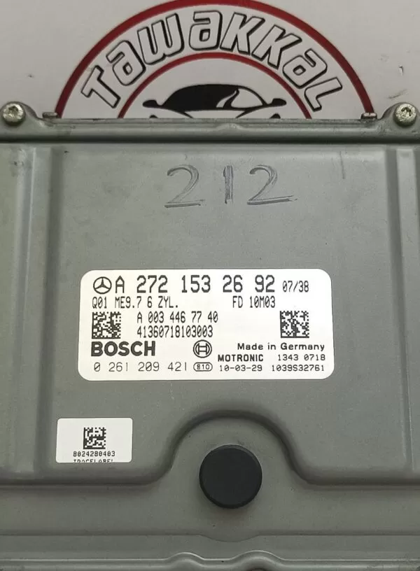 08-11 MERCEDES W204 C300 C350 ECU ECM ENGINE CONTROL MODULE A2721532692 FLASHED - Image 9