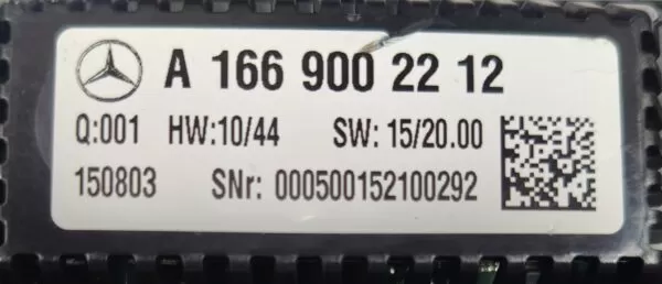  MERCEDES BENZ GL CLASS 166 AC PANEL CLIMATE CONTROL UNIT A1669002212 12-19                           - Image 4