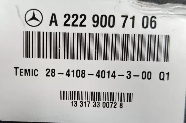 MERCEDES-BENZ S-CLASS W222 SUSPENSION CONTROL MODULE A2229007106 - Image 3